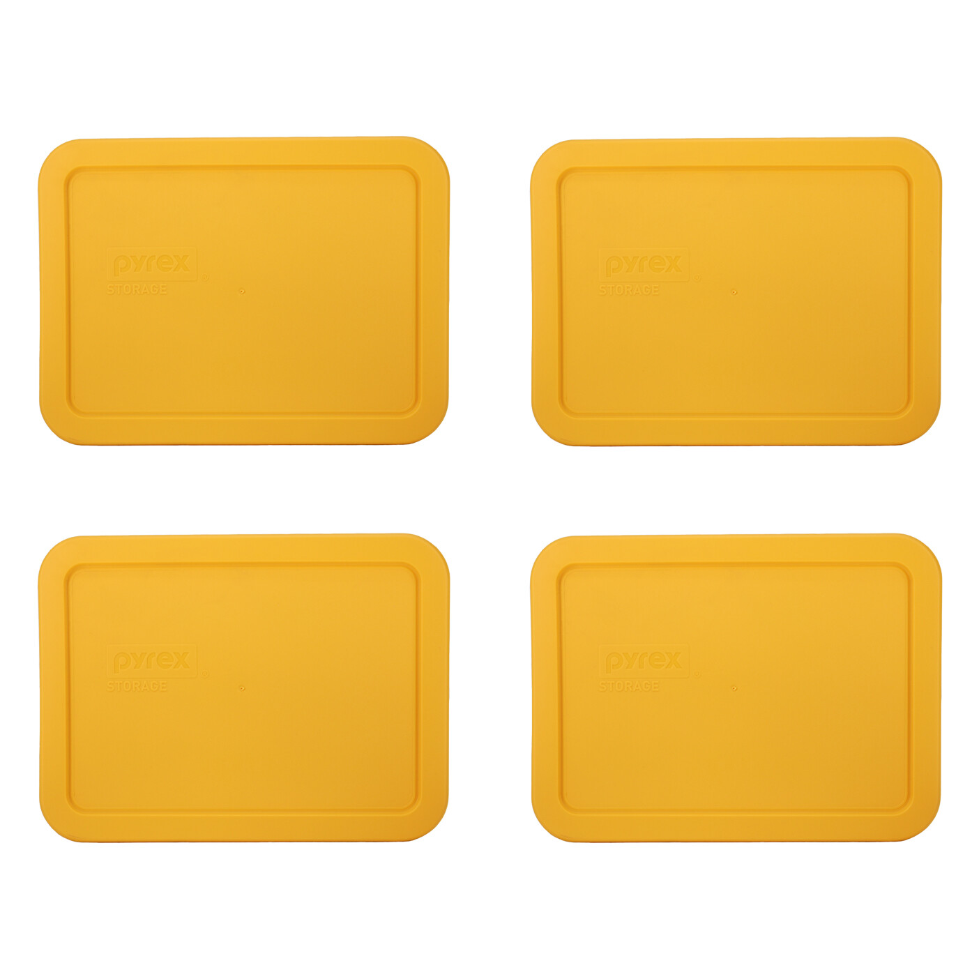 Pyrex 7210-PC 3-Cup Lemon Drop Yellow Lid (4-Pack)