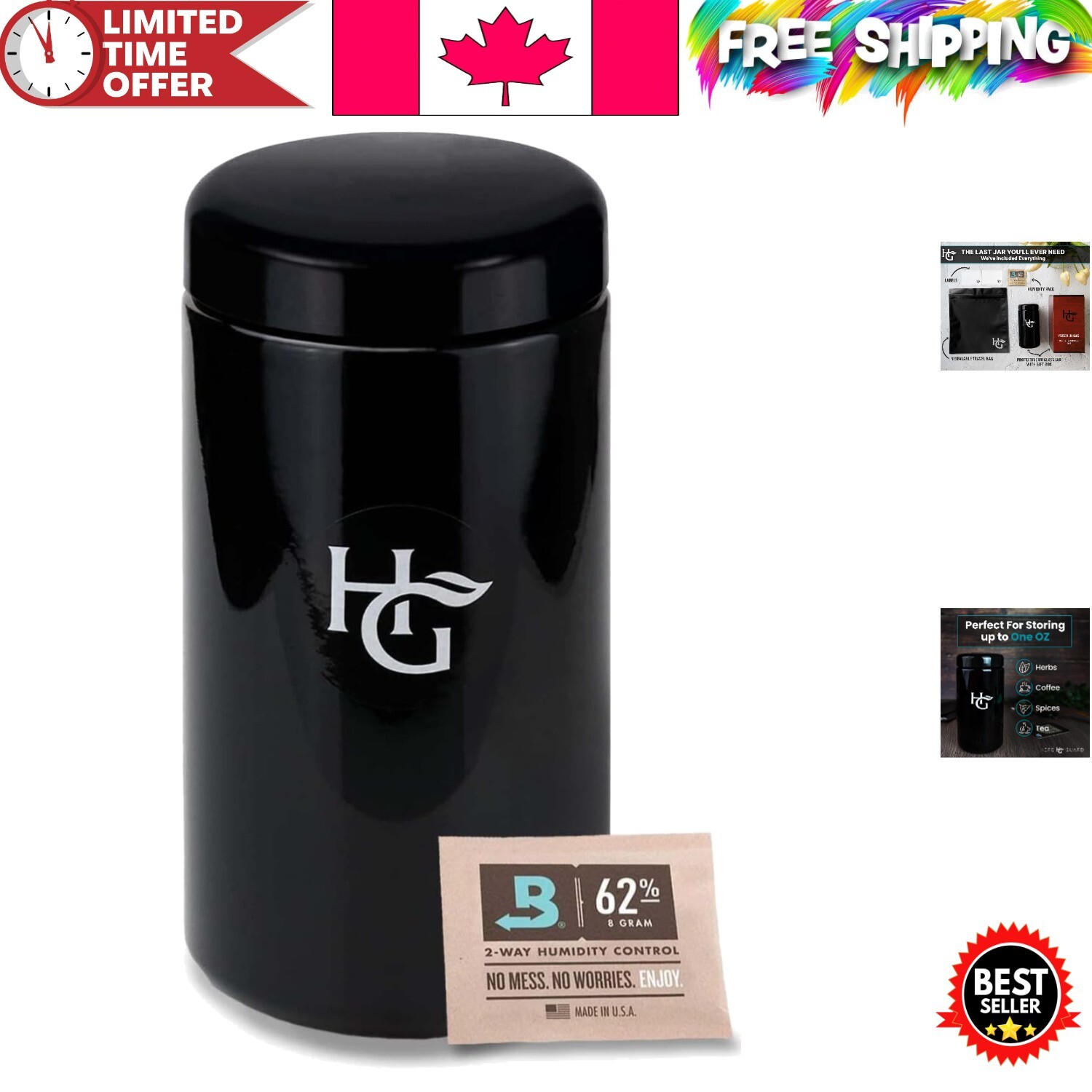 Luxury 500ml Glass Storage Jar with Anti-Static Seal for Fresh Ingredients