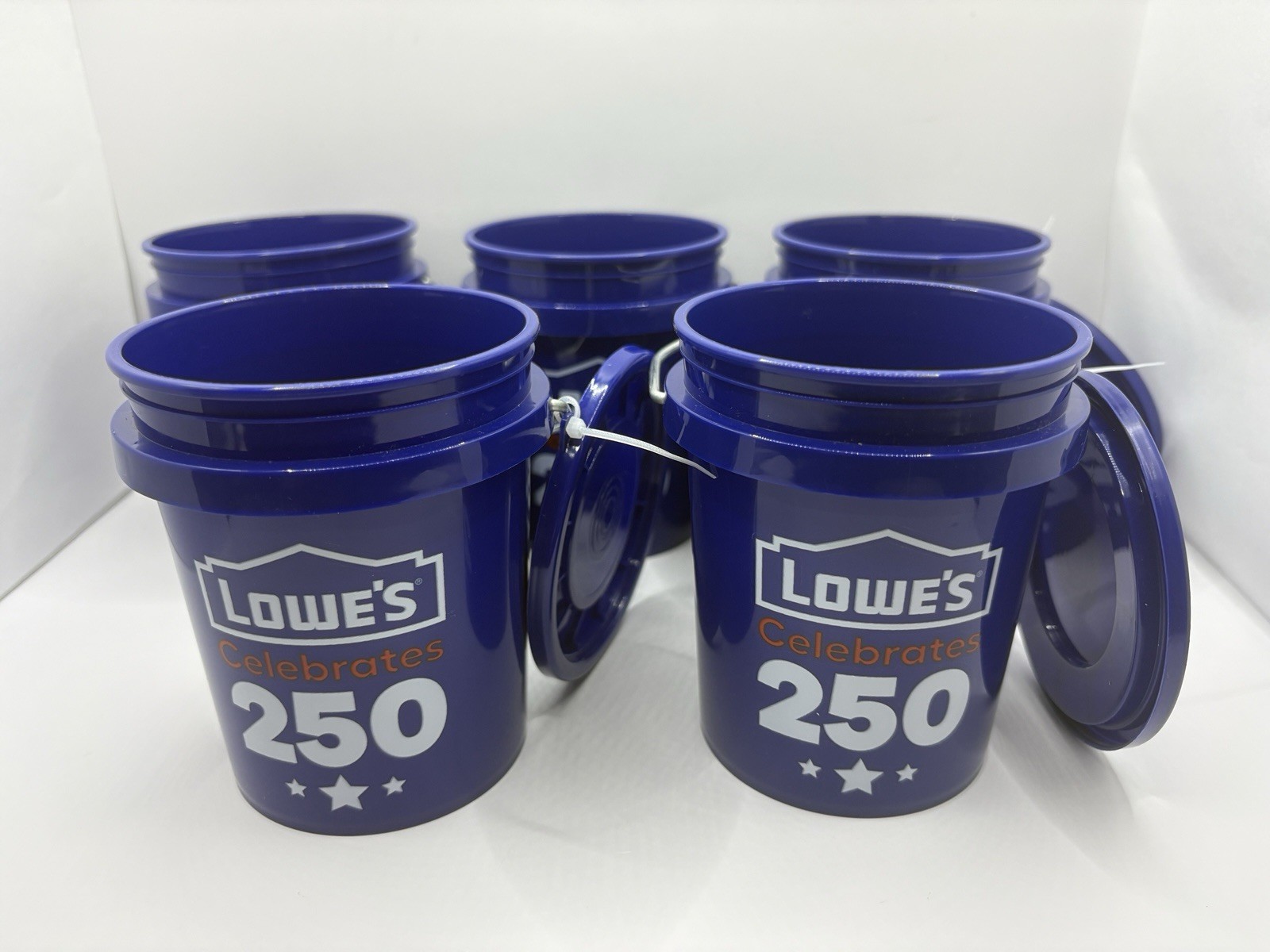 🔥Lowe’s Celebrates 250 Blue Mini Buckets W/ Lids 0.42 Q BPA-Free Lot of 5🔥