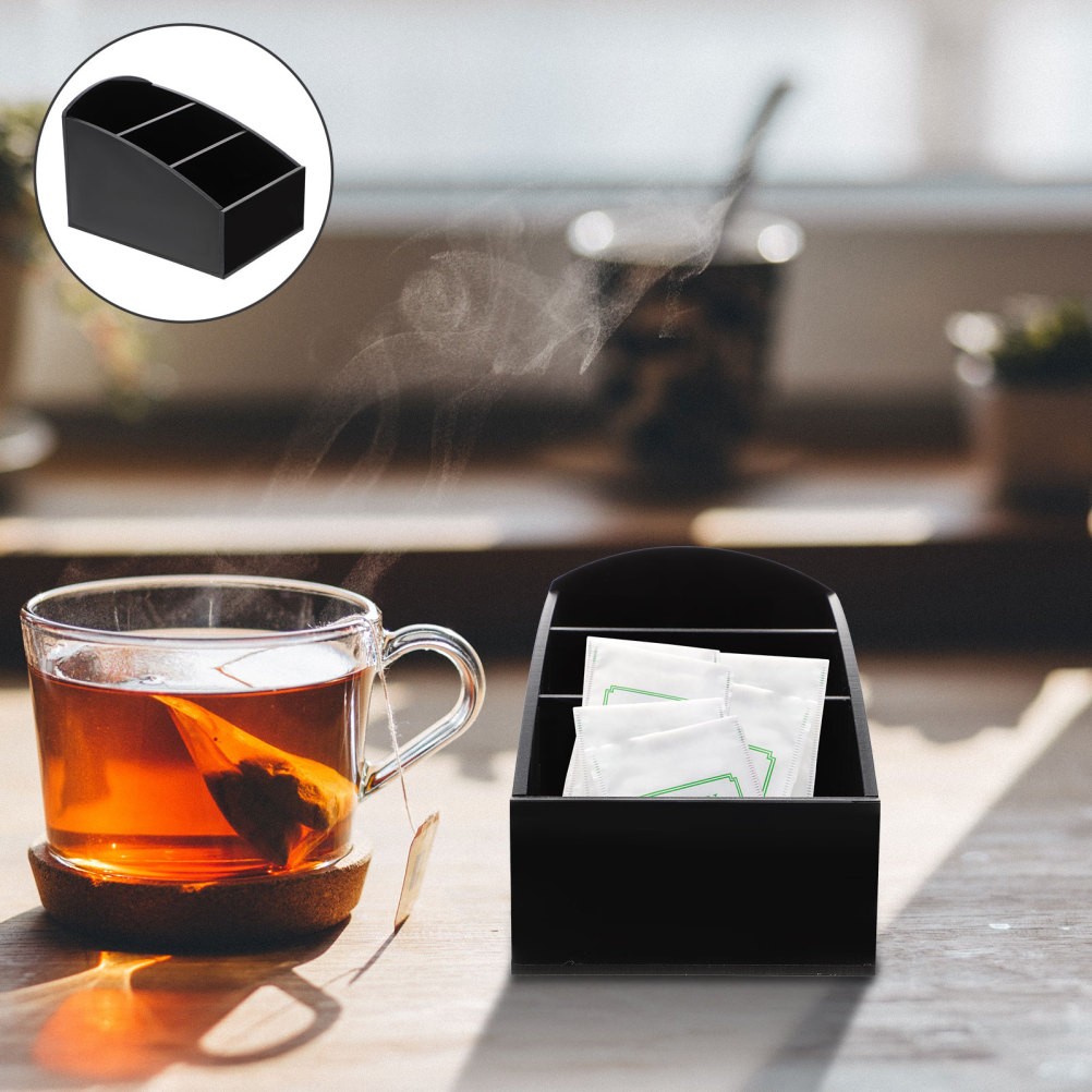 2Pcs Tea Bag Organizer Acrylic Sugar Bag Holder Coffee Bar Organizer