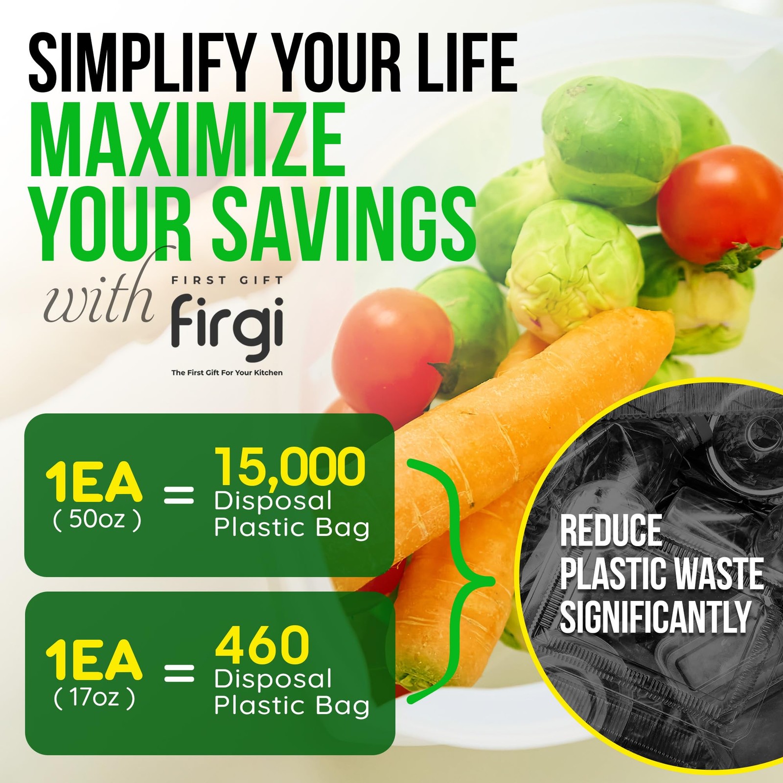 Reusable Silicone Food Storage Bags, 3-Pack Variety Set (2, 3.5, 6 Cups), Mad…