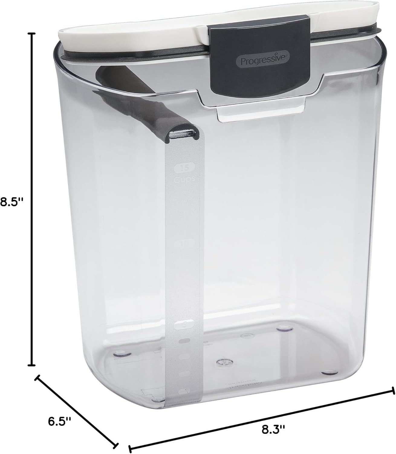 Elegant 4-Quart Flour Storage Container with Airtight Seal & Leveling Bar