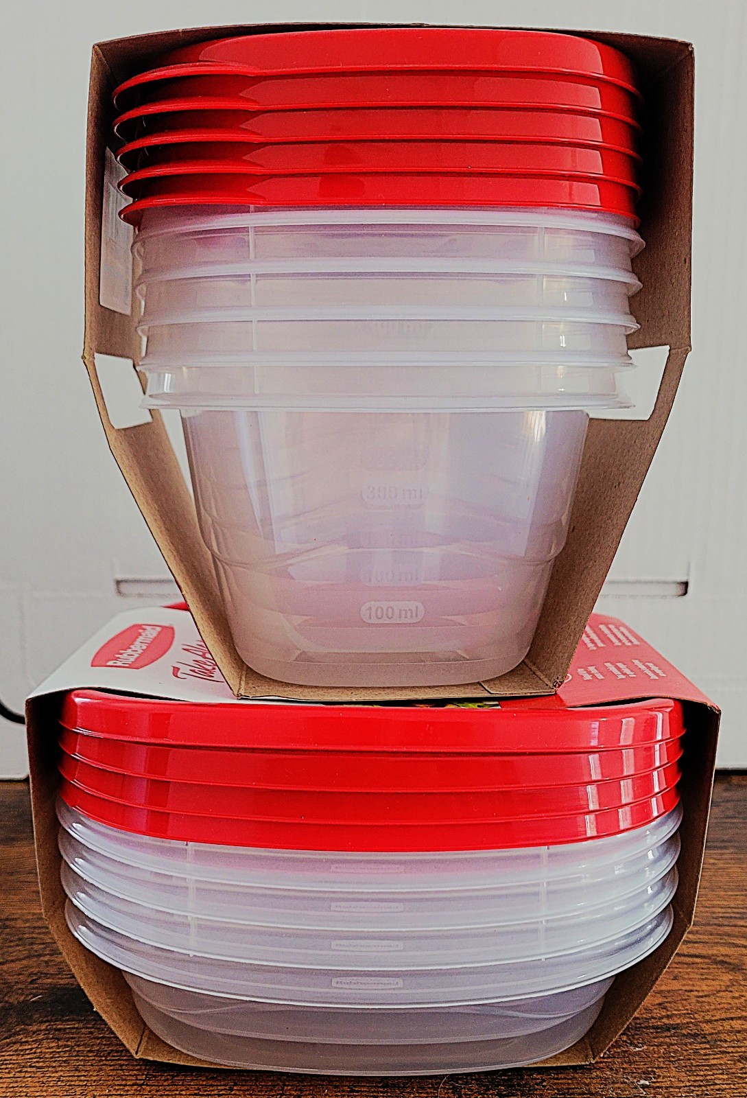 Rubbermaid Containers & Lids – 2 sizes – 9 total – new