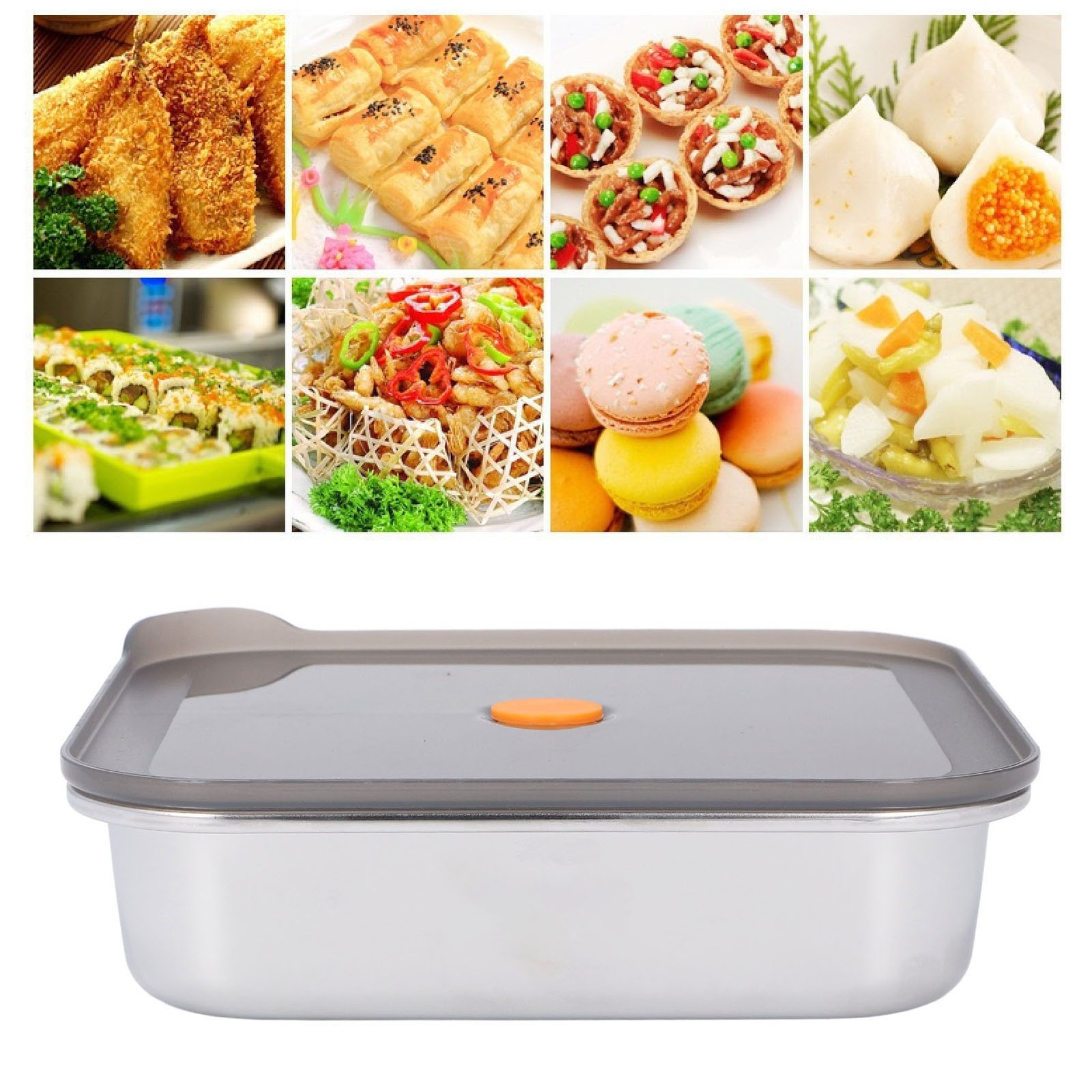 316 Stainless Steel Food Storage Container Vacuum Sealed Metal Food Keeping