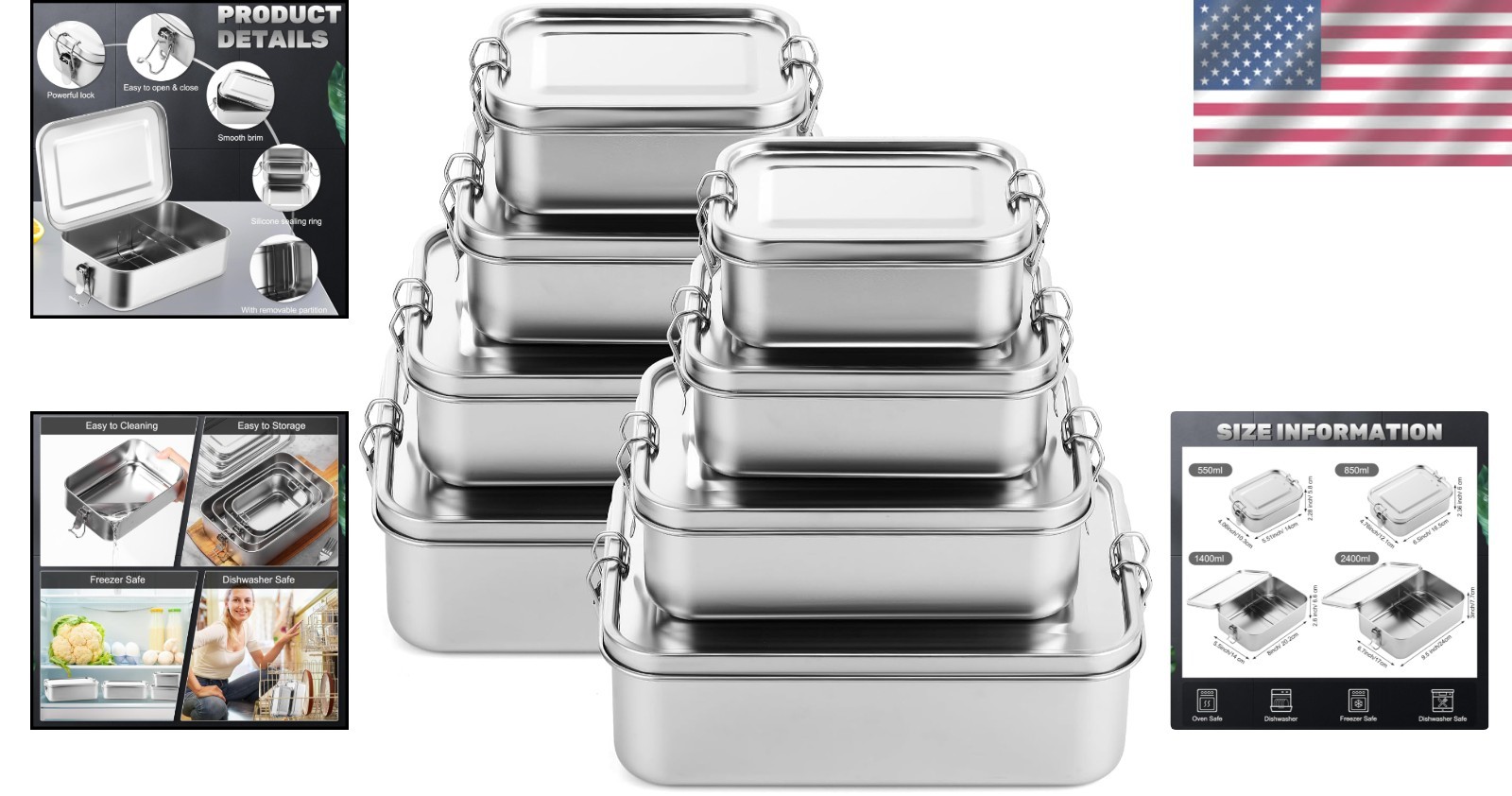 Gift-Worthy Stainless Steel Food Containers