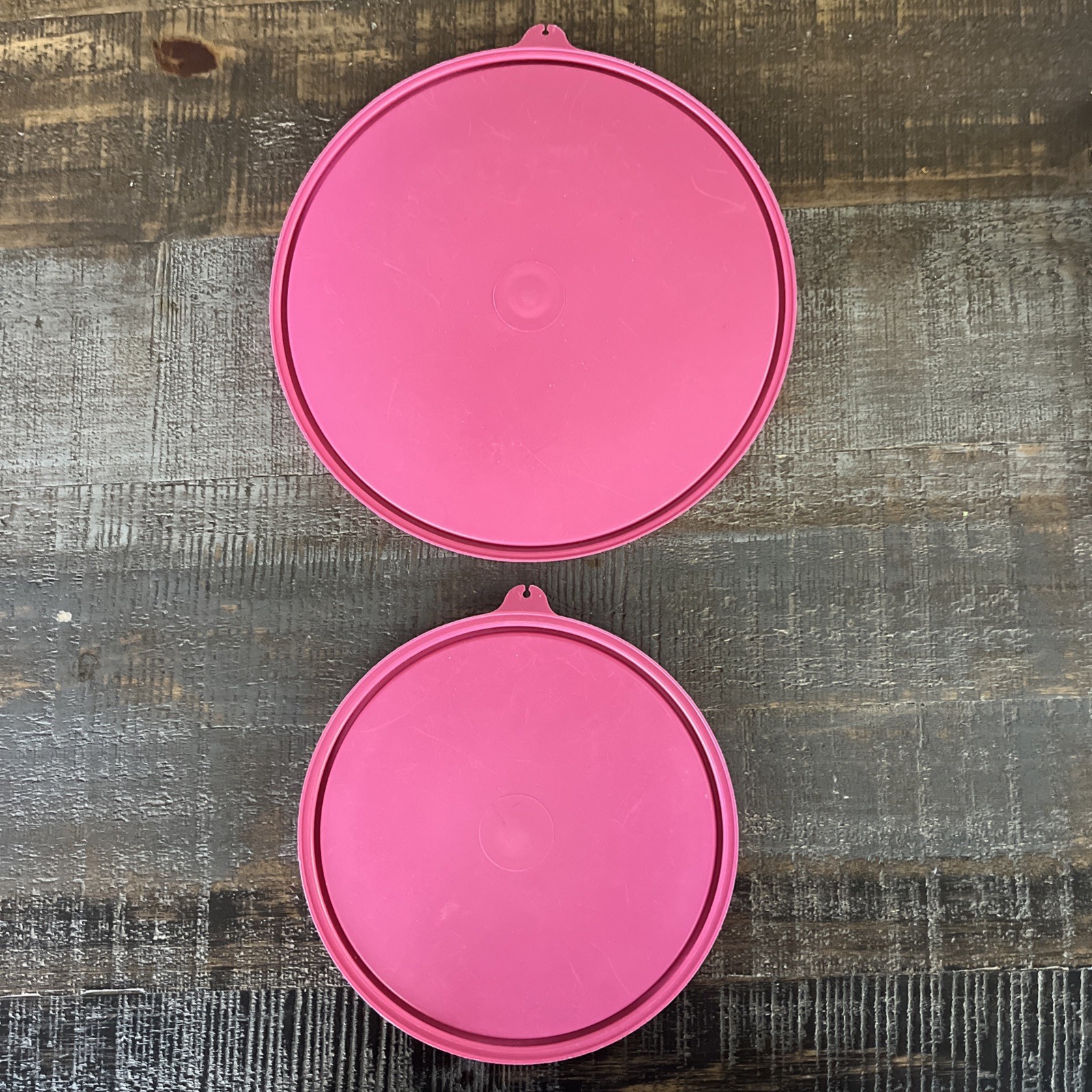 Vtg Tupperware Replacement Small Lids-Seals-Caps-Pink Mix Bowl Lids-FREE SHIP*