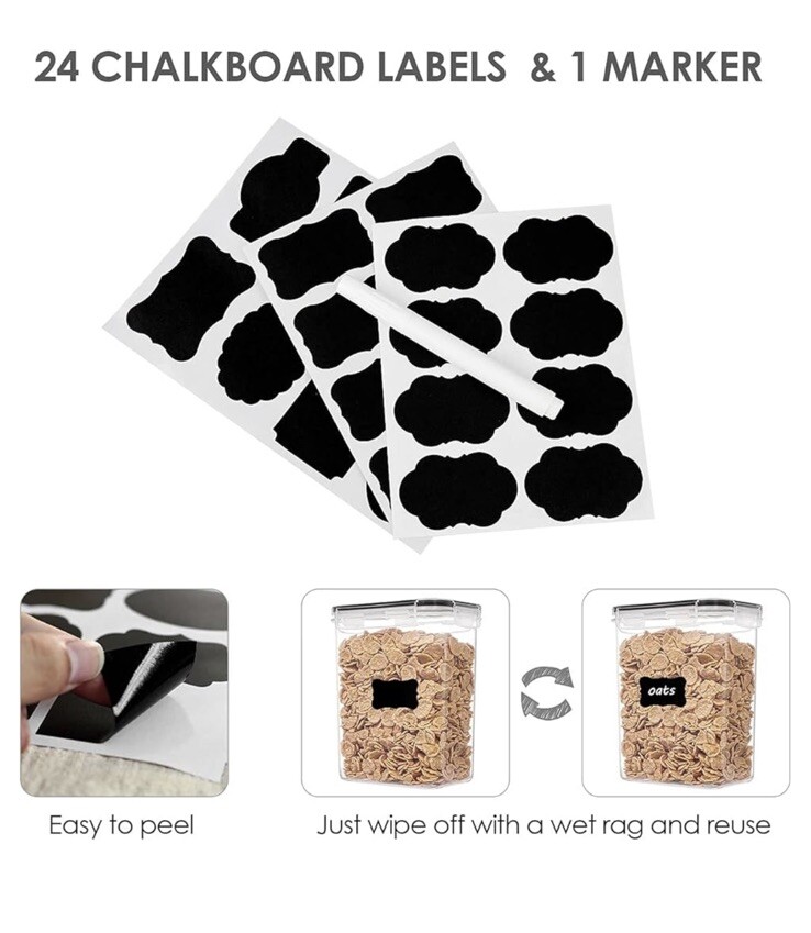 Airtight Food Storage Containers with Lids, Vtopmart 24 pcs Plastic Kitchen and