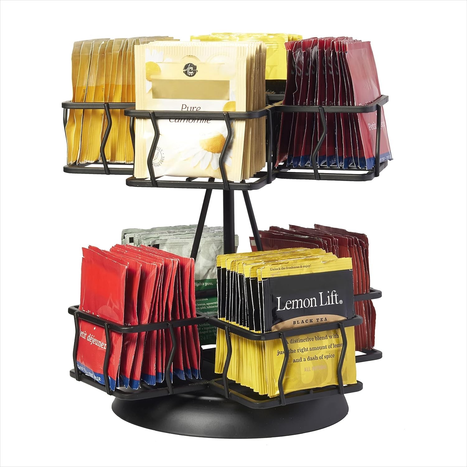 NHZ Tea Bag Storage and Organizer, Holder Black Powder Coated