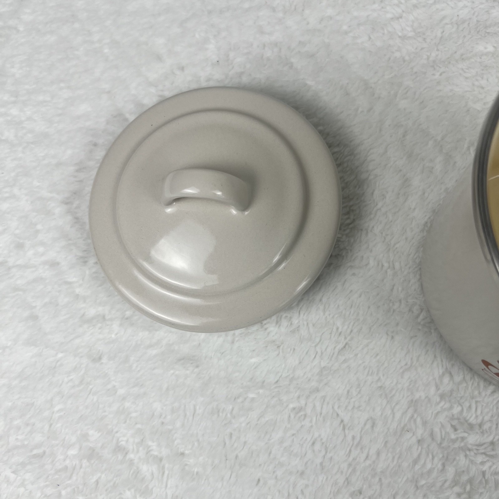 Ayesha Curry Bacon Grease Can Enamel on Steel Container Lid French Vanilla 4×4