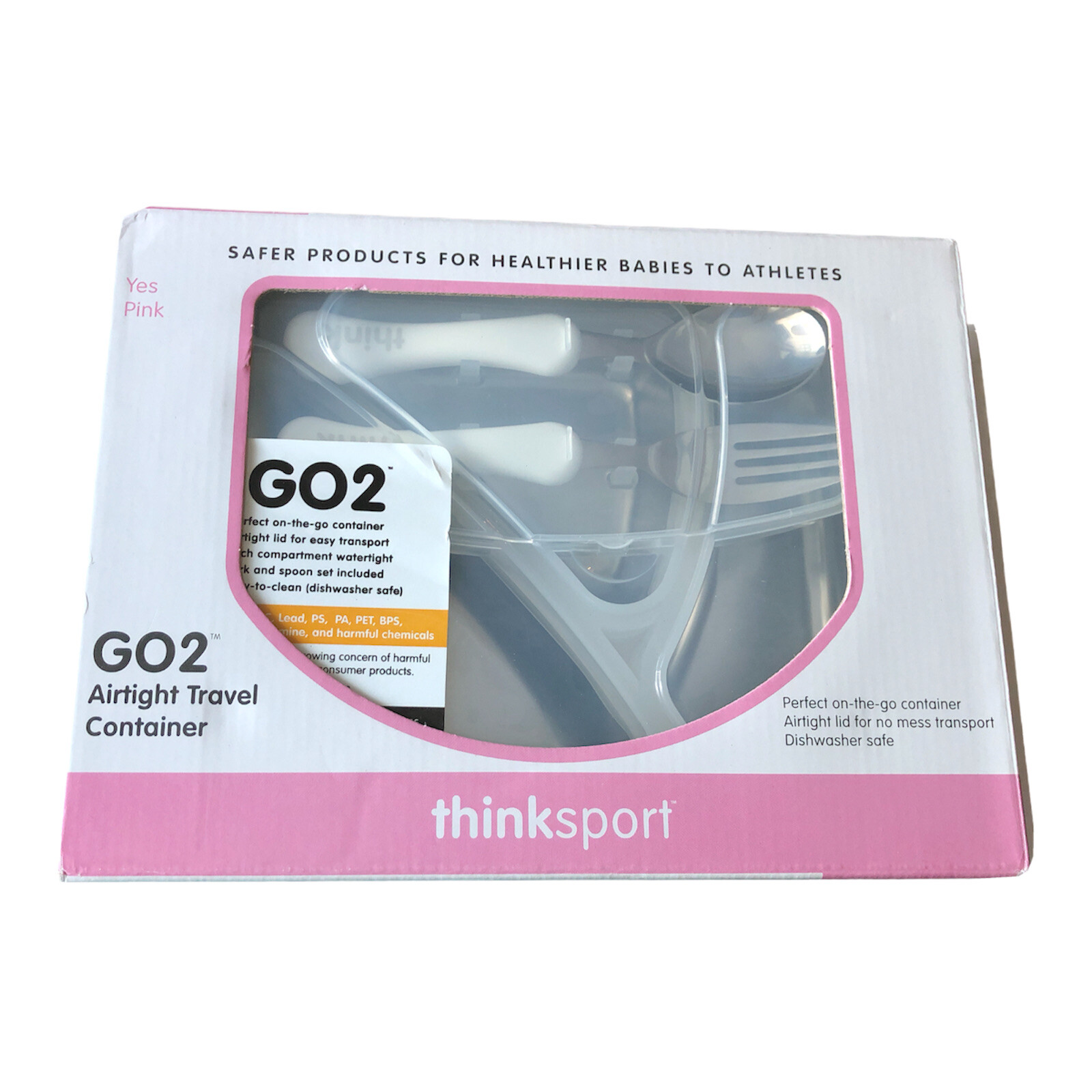 Thinksport Go2 Lunch Container, Pink Airtight No BPA, Brand New