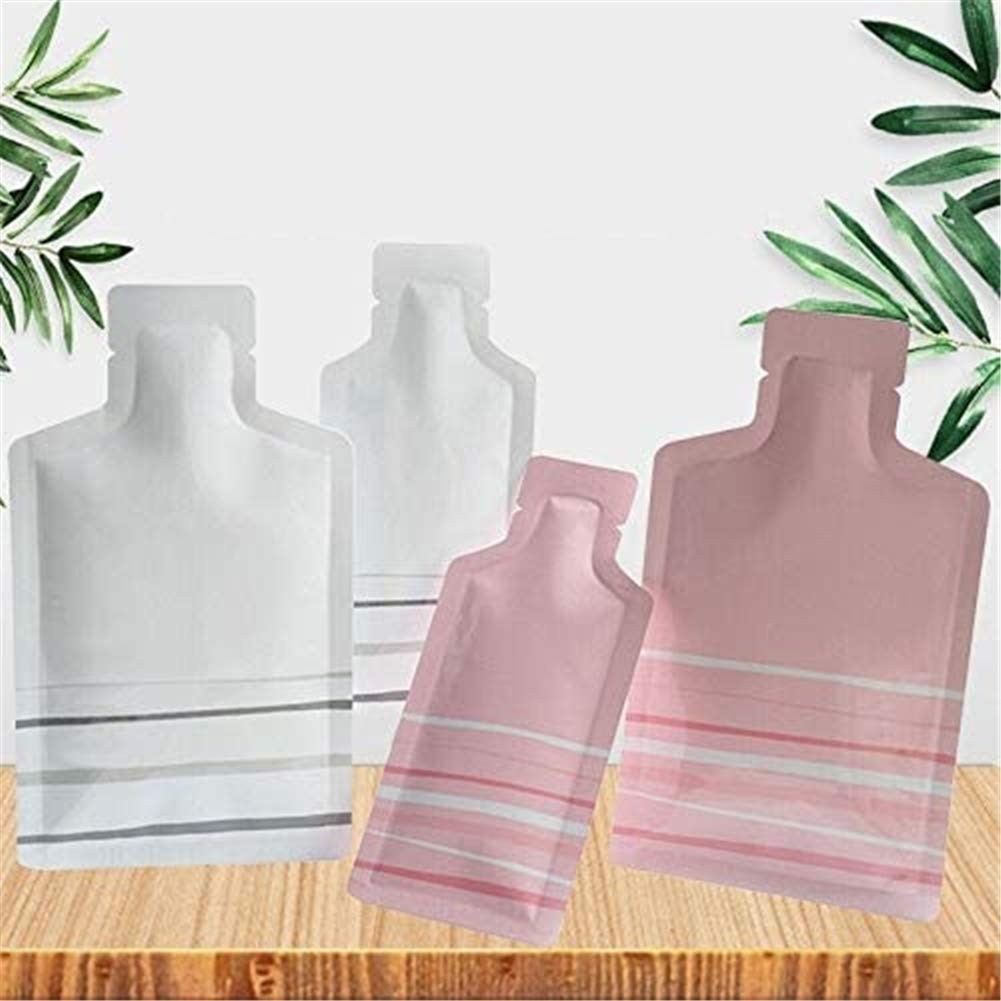 Bottle Shape Open Top Aluminum Foil Pouch Package Bag with Tear Notch Portabl…