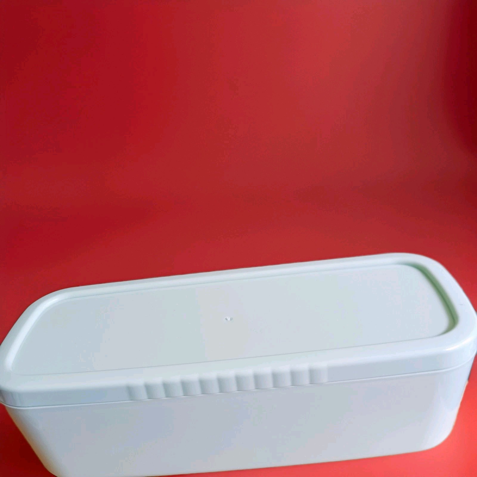 Light Green Plastic Freezing Container 30-40 oz Snap Lid Compartments
