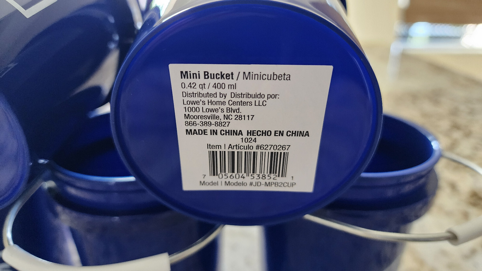 LOT OF 5! Lowe’s Mini Bucket 0.5-Quart BPA-Free Poly Paint Buckets Tik Tok Viral