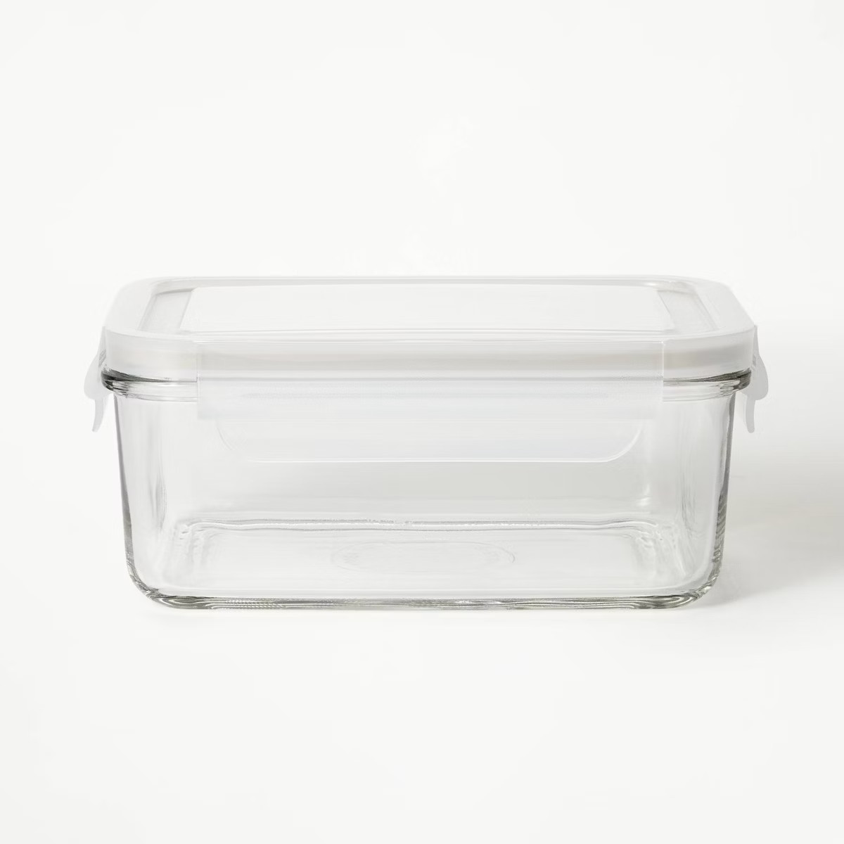 Figmint 4.33 Cup Glass Food Container Clear with Lid Microwave Safe