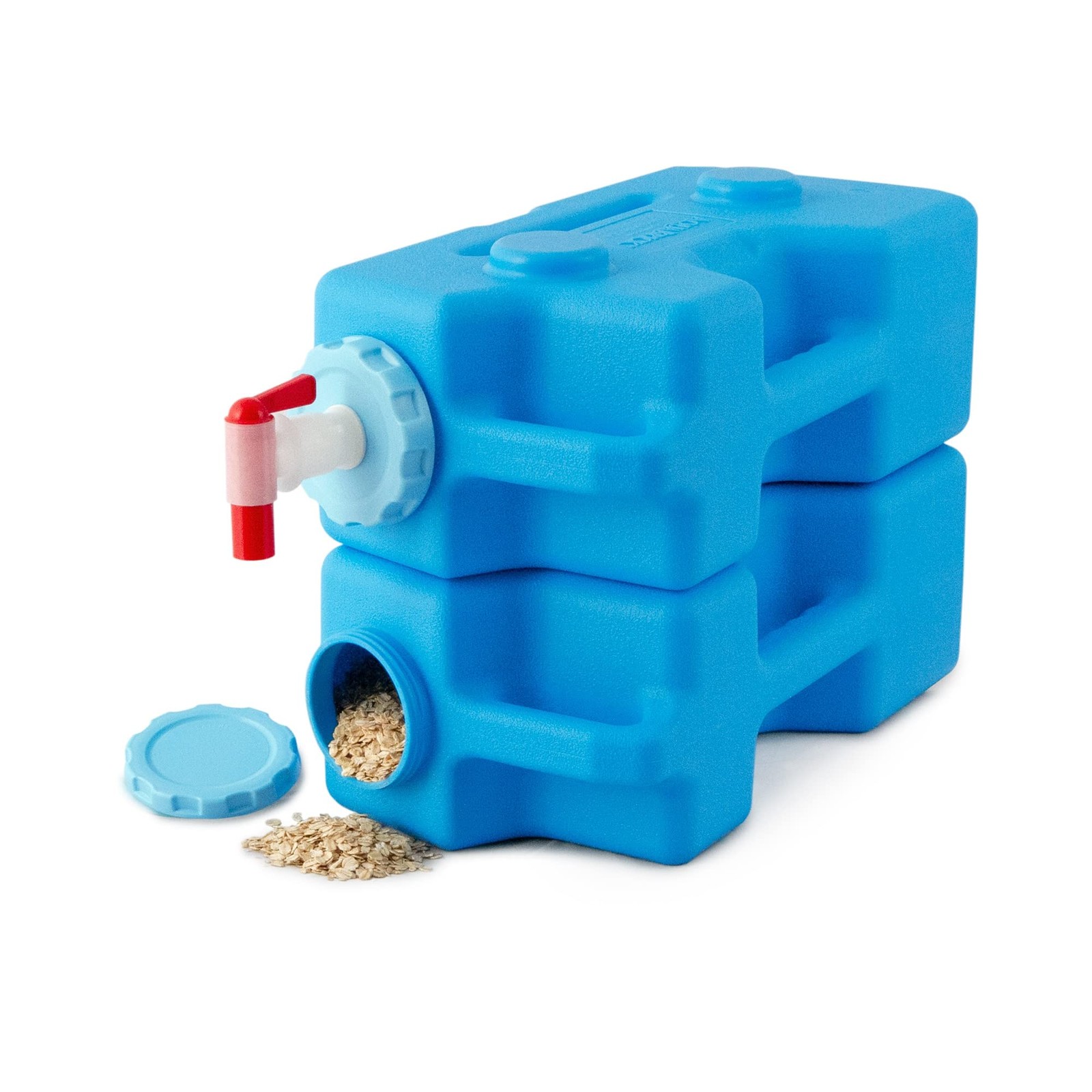AquaBrick Water Storage Containers w Ventless Spigot Cap, Leak Proof Guarante…