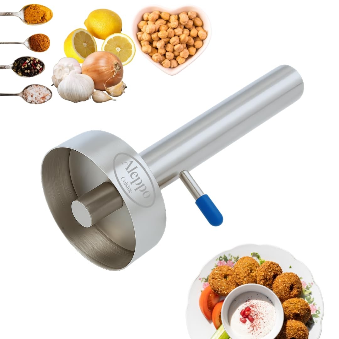 Stainless Steel Syrian Falafel Maker Press Donut Hole Meatball Mold 2.3 Inch