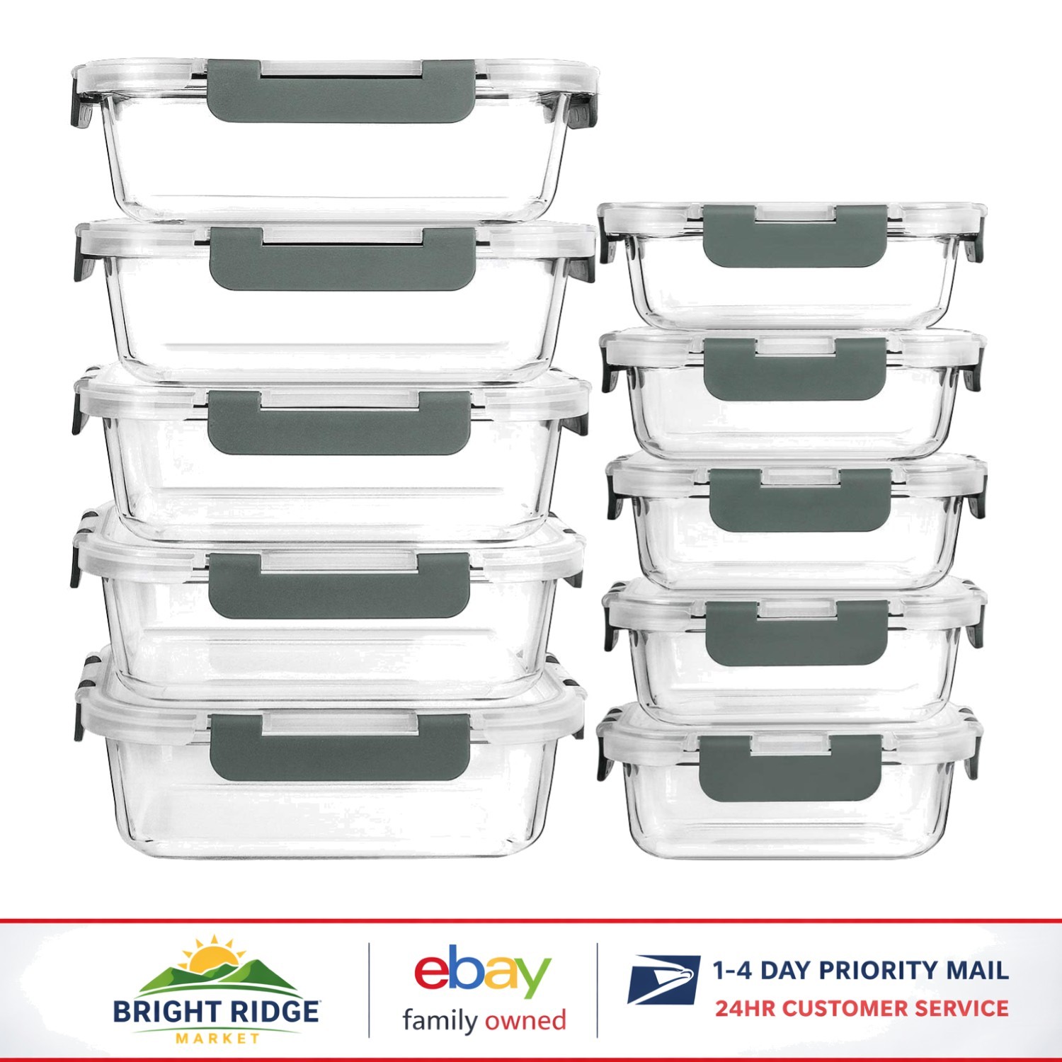 Durable Glass Meal Prep Containers Great for Freezing and Reheating