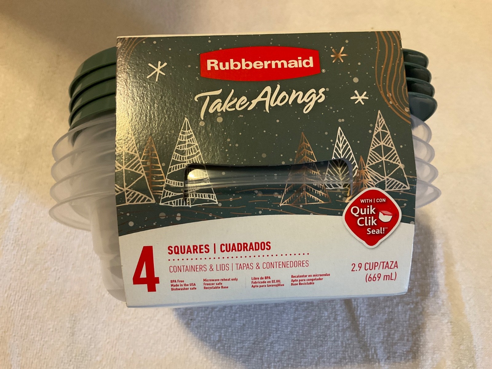 Rubbermaid Take Alongs Green FOUR 2.9 Cup THREE 4 Cup FOUR 5.2 Cup BRAND NEW