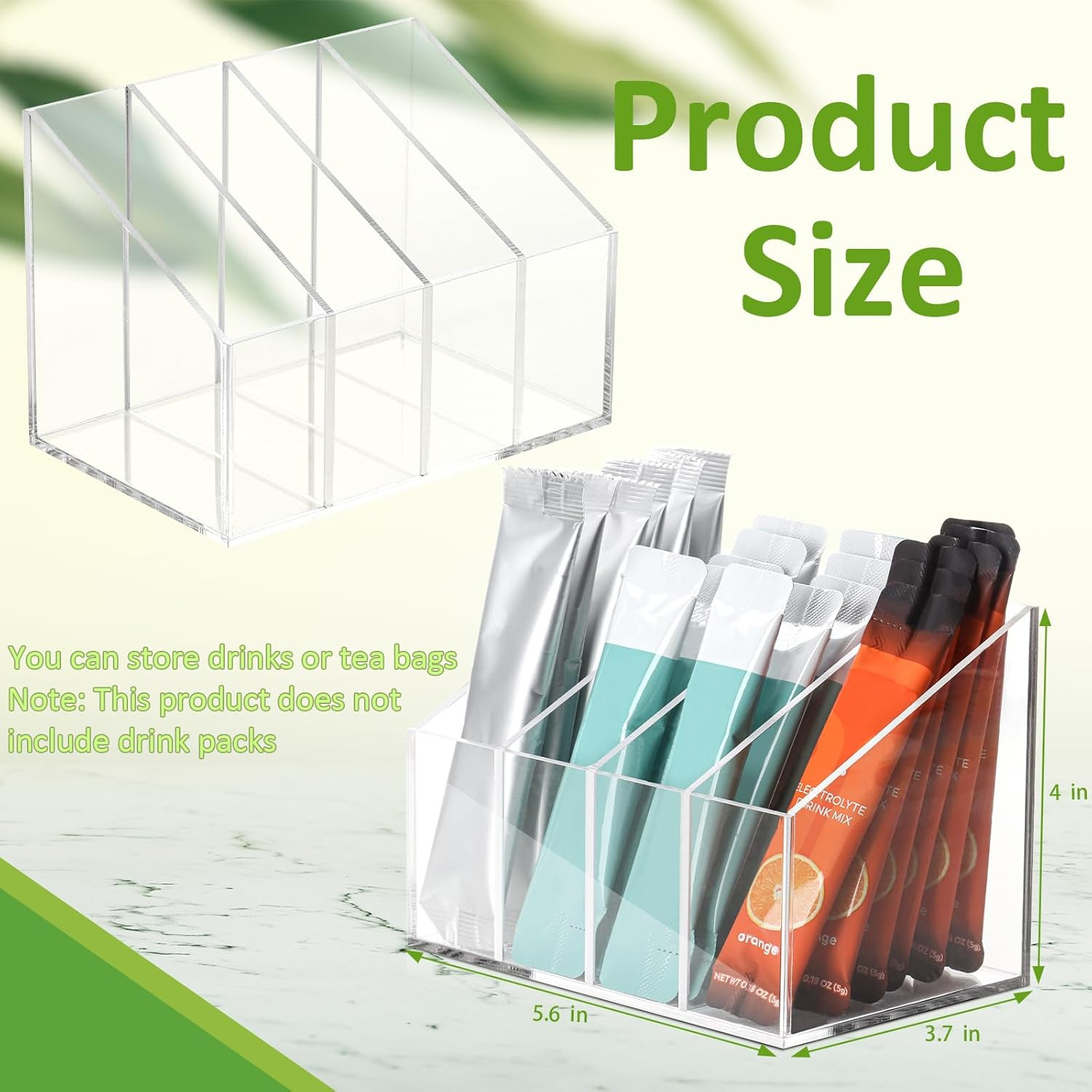 Drink Packet Holder Water Flavor Packet Storage Container Water Flavor Packet Or