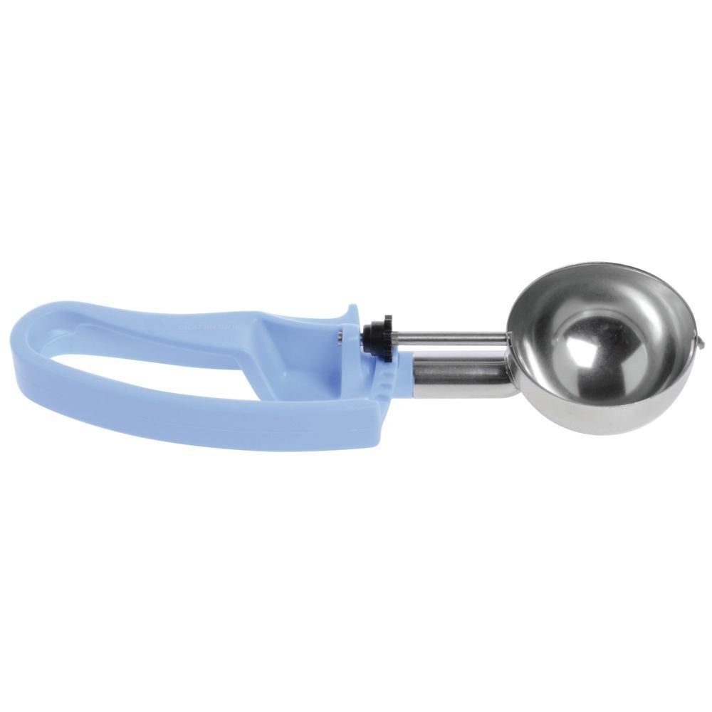 47394 Sky Blue Handled 2.4 Ounce Squeeze Disher Ice Cream Portion Scoop