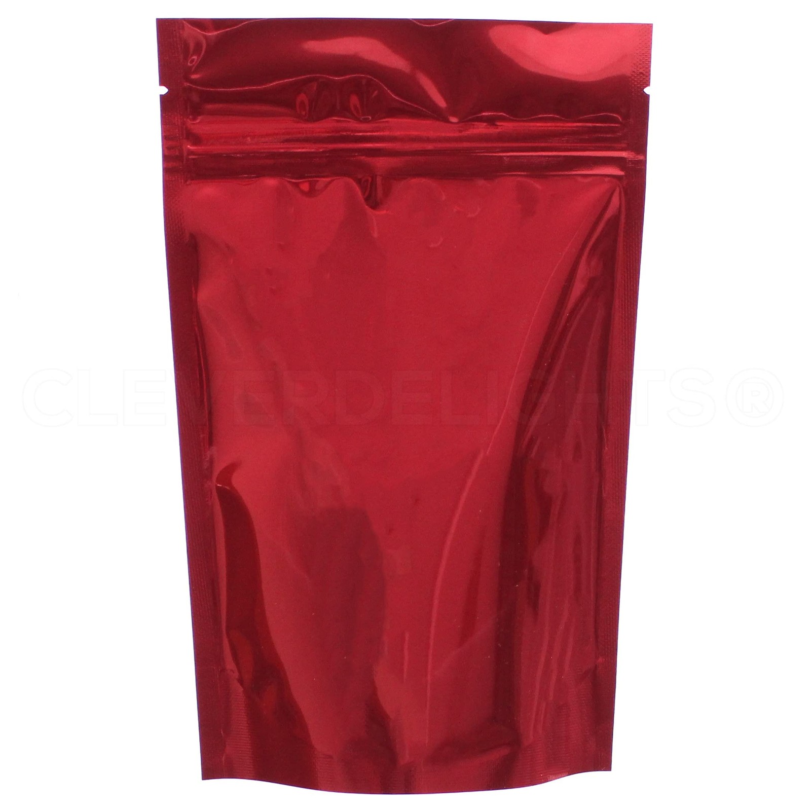 100 PCS Glossy Red Stand Up Pouches Bulk Resealable Storage 4oz 5x8x2.5 Inch