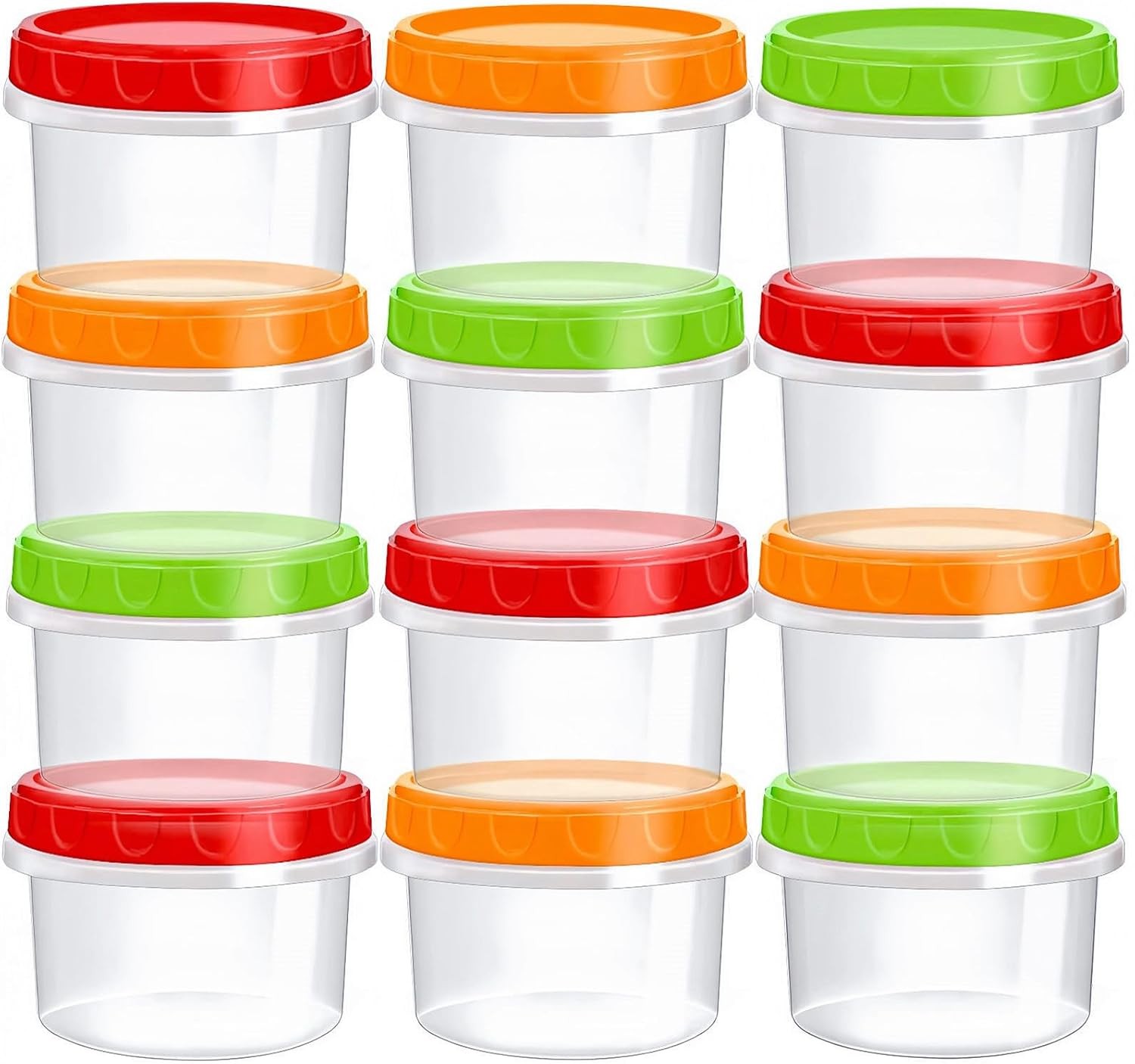 Containers with Screw On Lids, Leakproof & Airtight, Freezer Safe