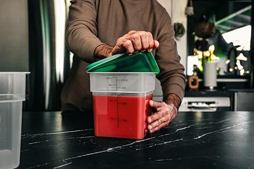 4 Quart Translucent Food Storage Container BPA Free Microwave Safe Durable St…
