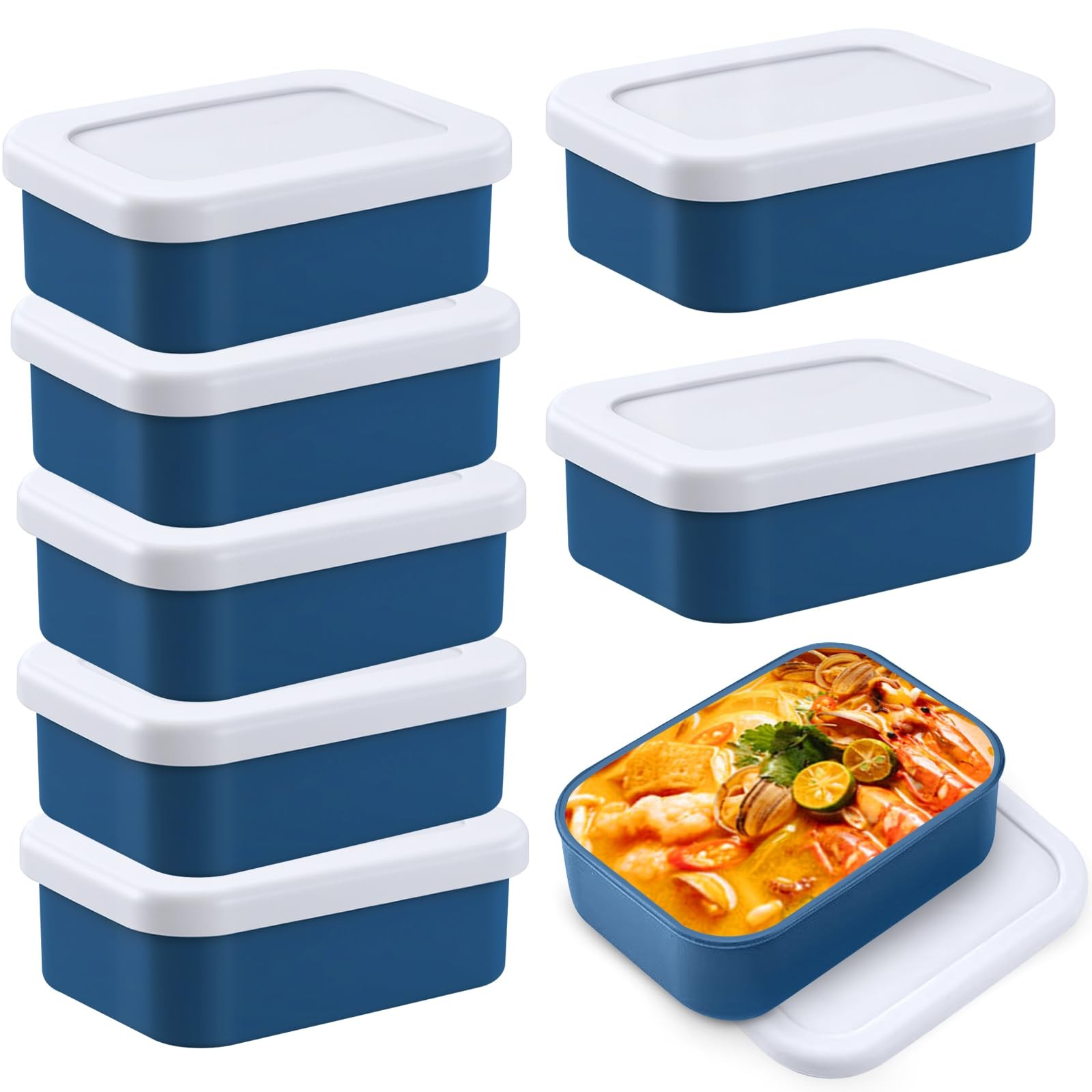 8 PCS 1 Cup Silicone Freezer Molds with Lid, Silicone Soup Freezer Molds Meal…