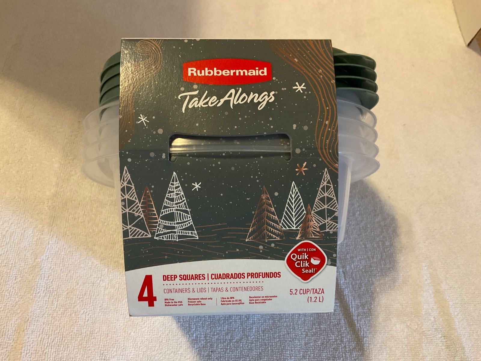 Rubbermaid Take Alongs Green FOUR 2.9 Cup THREE 4 Cup FOUR 5.2 Cup BRAND NEW
