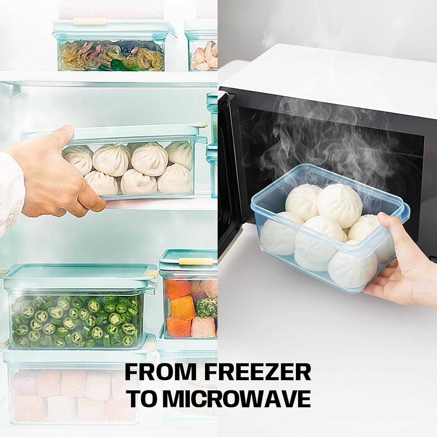 LocknLock HFL101 Freezer Fit Plastic Food Storage Container with Lid for Kitchen