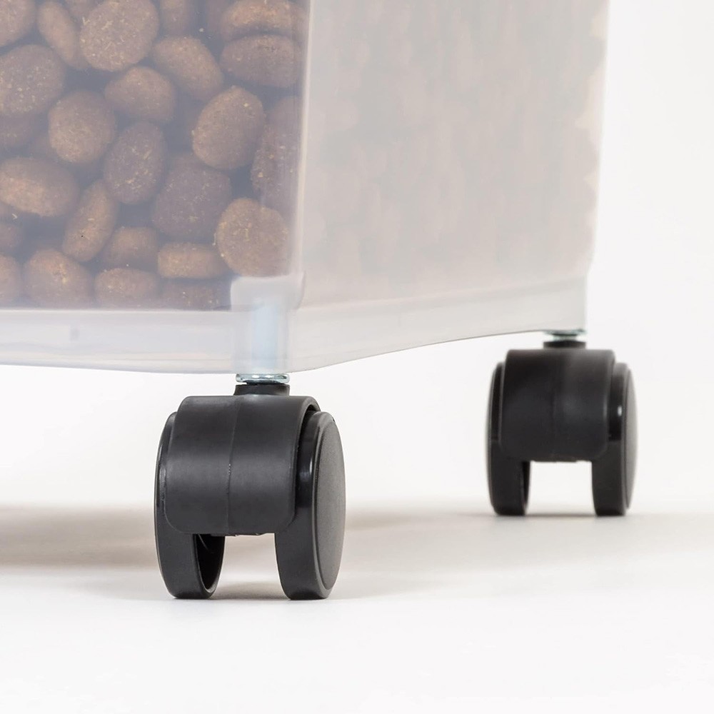 Airtight Pet Food Storage Container Combo with Scoop Removable Wheels, 33QT+12QT