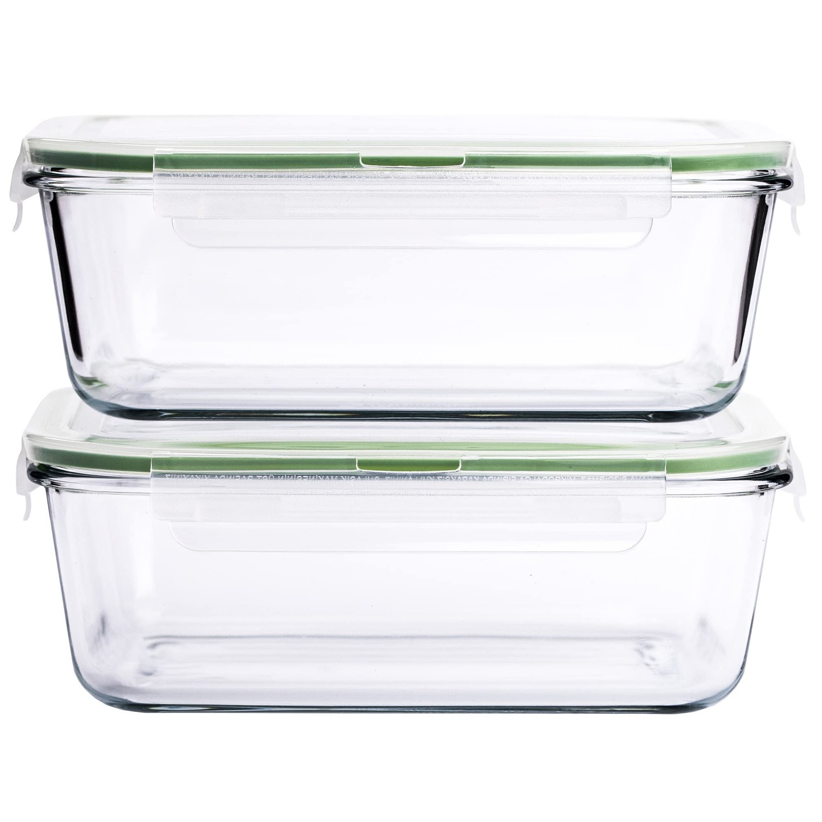 63 Oz 2 Pcs Large Glass Food Storage Containers 8 Cups Family Size Set Baking…