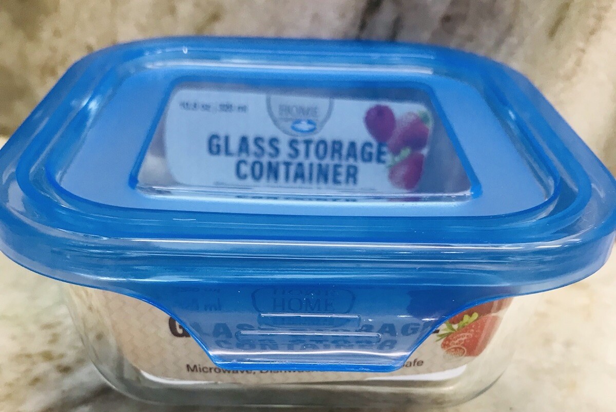 Home Essentials13.5oz/400ml Glass Storage Container Micro/Diswasher/Freezer/Safe