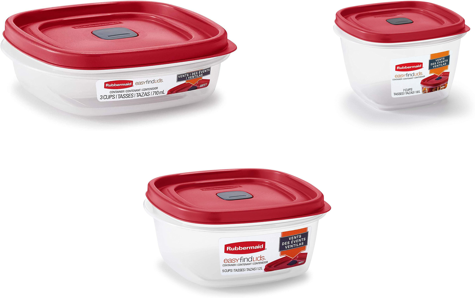 Rubbermaid Easy Find Lid Stackable Food Storage Containers