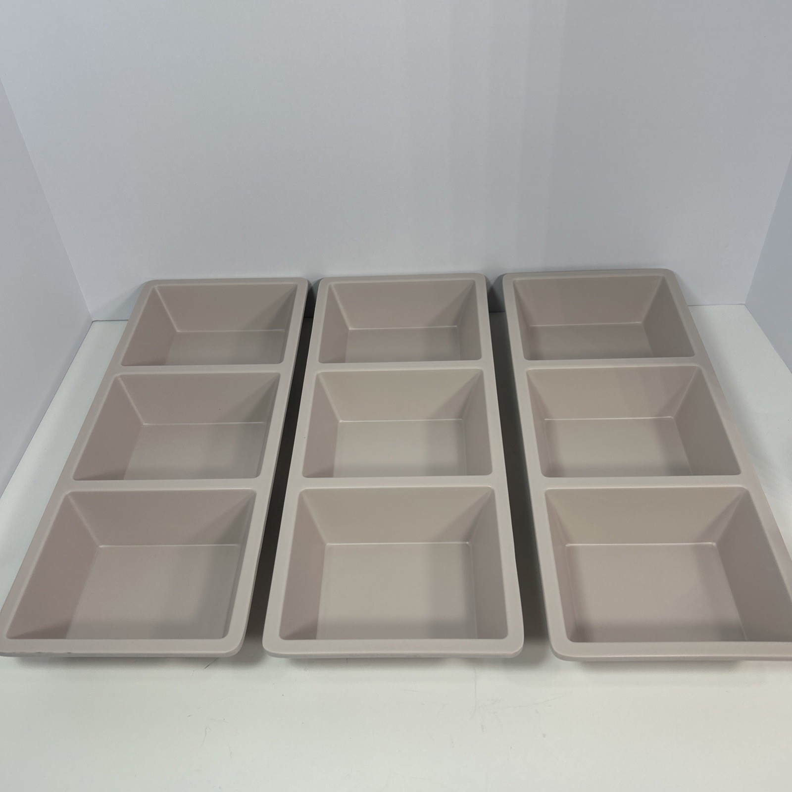 Neutral Serving Dish 3 Section Divided Platter Condiment Dish Set Of 3