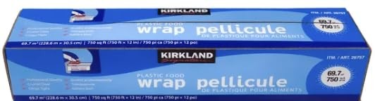 Kirkland Signature Stretch Tite Plastic Food Wrap 750 square feet, Clear