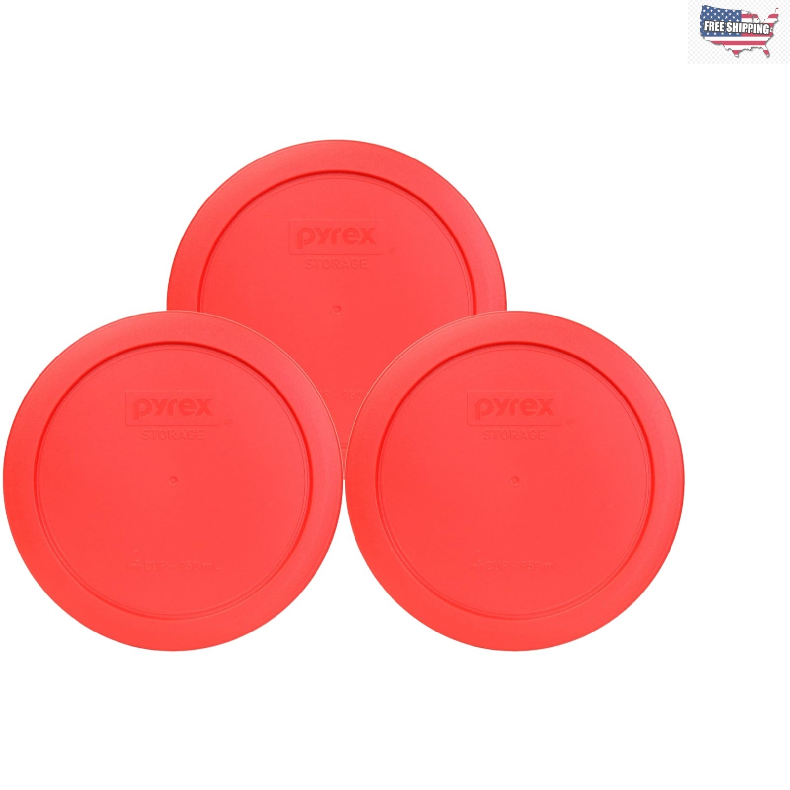 Durable 4-Cup Red Plastic Replacement Lids – BPA-Free, Dishwasher Safe 3-Pack