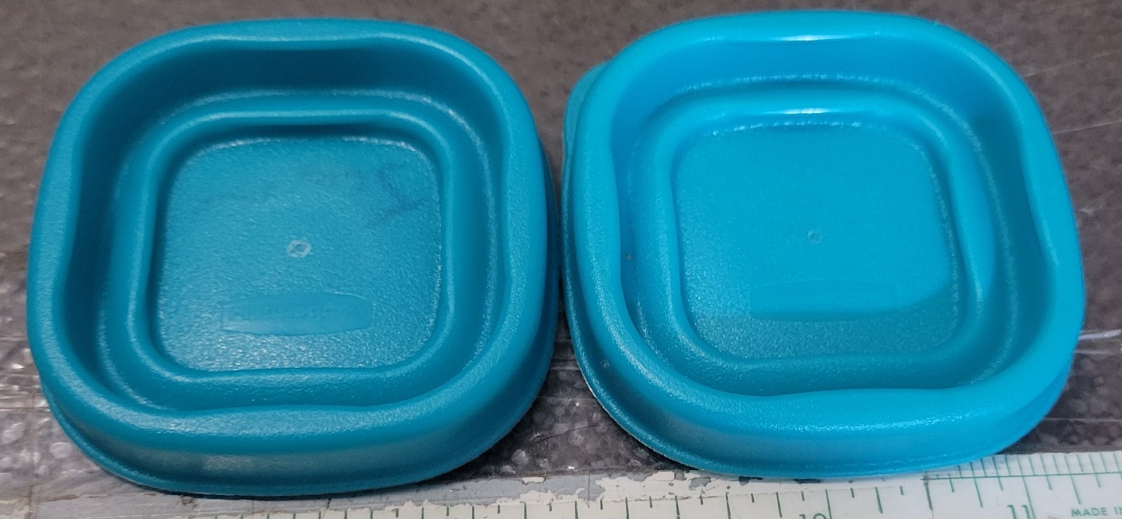Rubbermaid Blue Aqua Green Square 2 Piece Replacement Container Lids 7J54