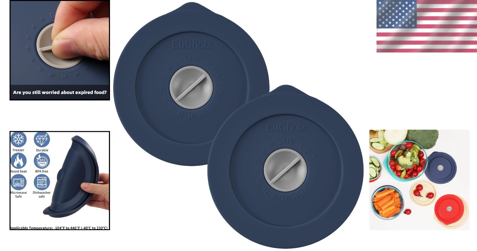 2-Pack Silicone Lids for Pyrex 1-Cup Bowls – Airtight, Dishwasher Safe & Durable