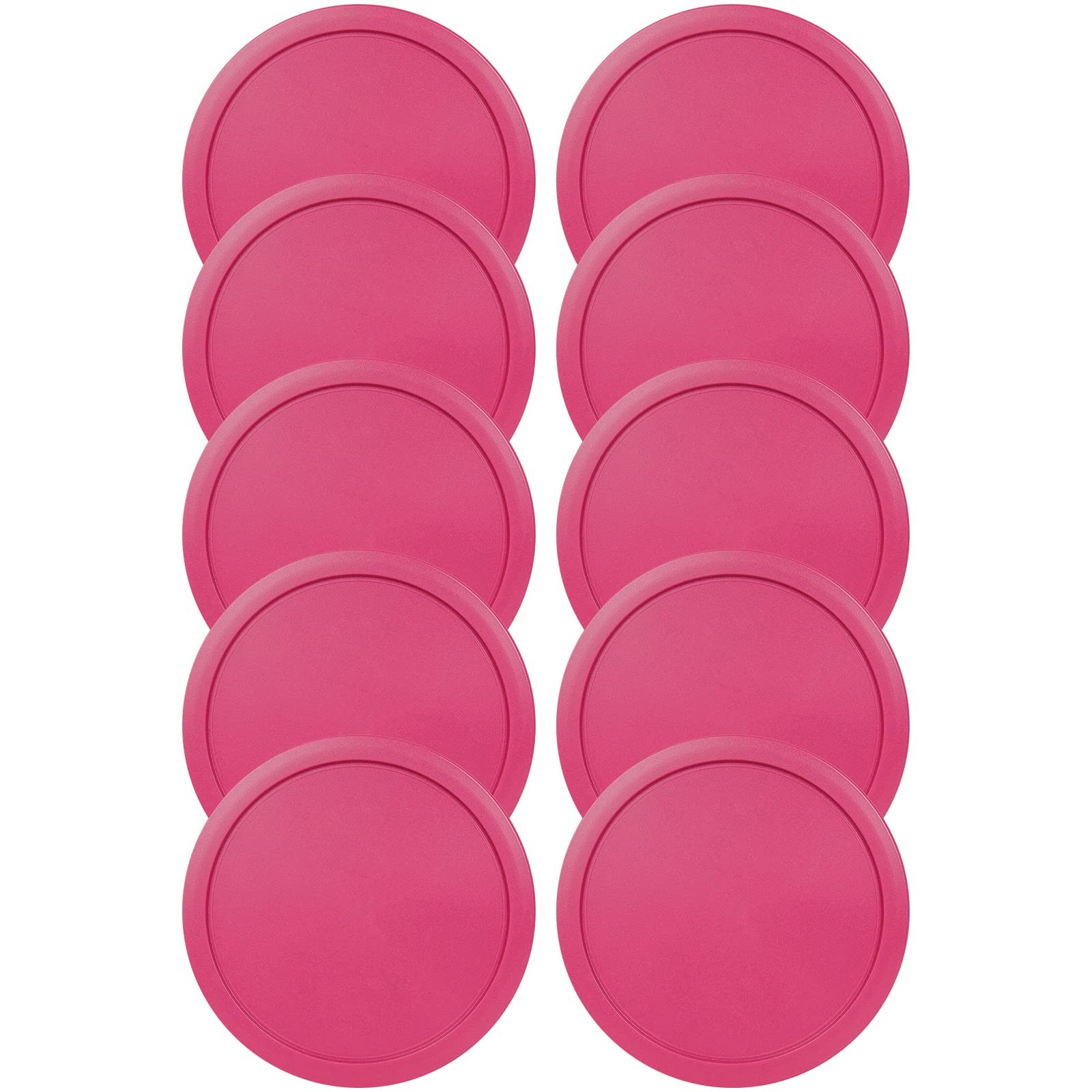 Replacement Lids fits Pyrex 2-Cup Round Glass Cover for 7200-PC Fuscia 10 Pack