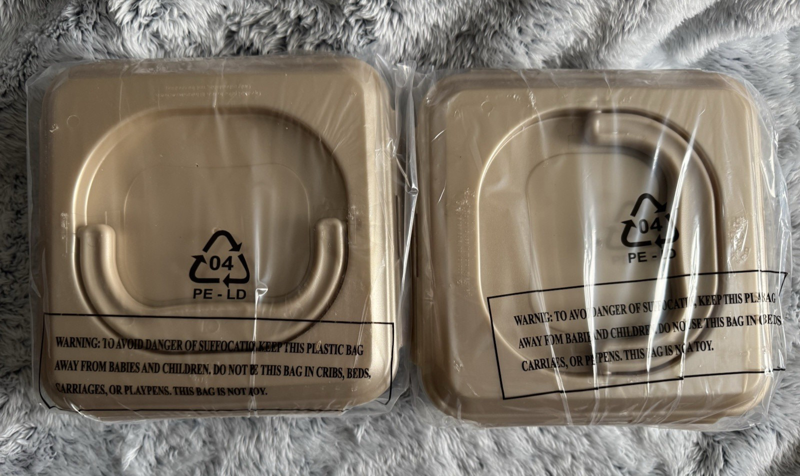 Lock n Lock 10 pc Square Nestable with 2 Handle Lids GOLD Golden Sand NEW