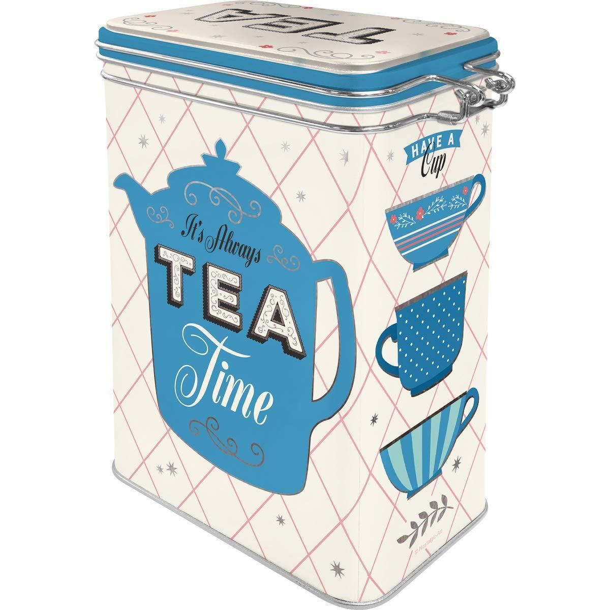 Nostalgic-Art – Metal Food Coffee Sugar Storage Tin Container Box – Tea Time