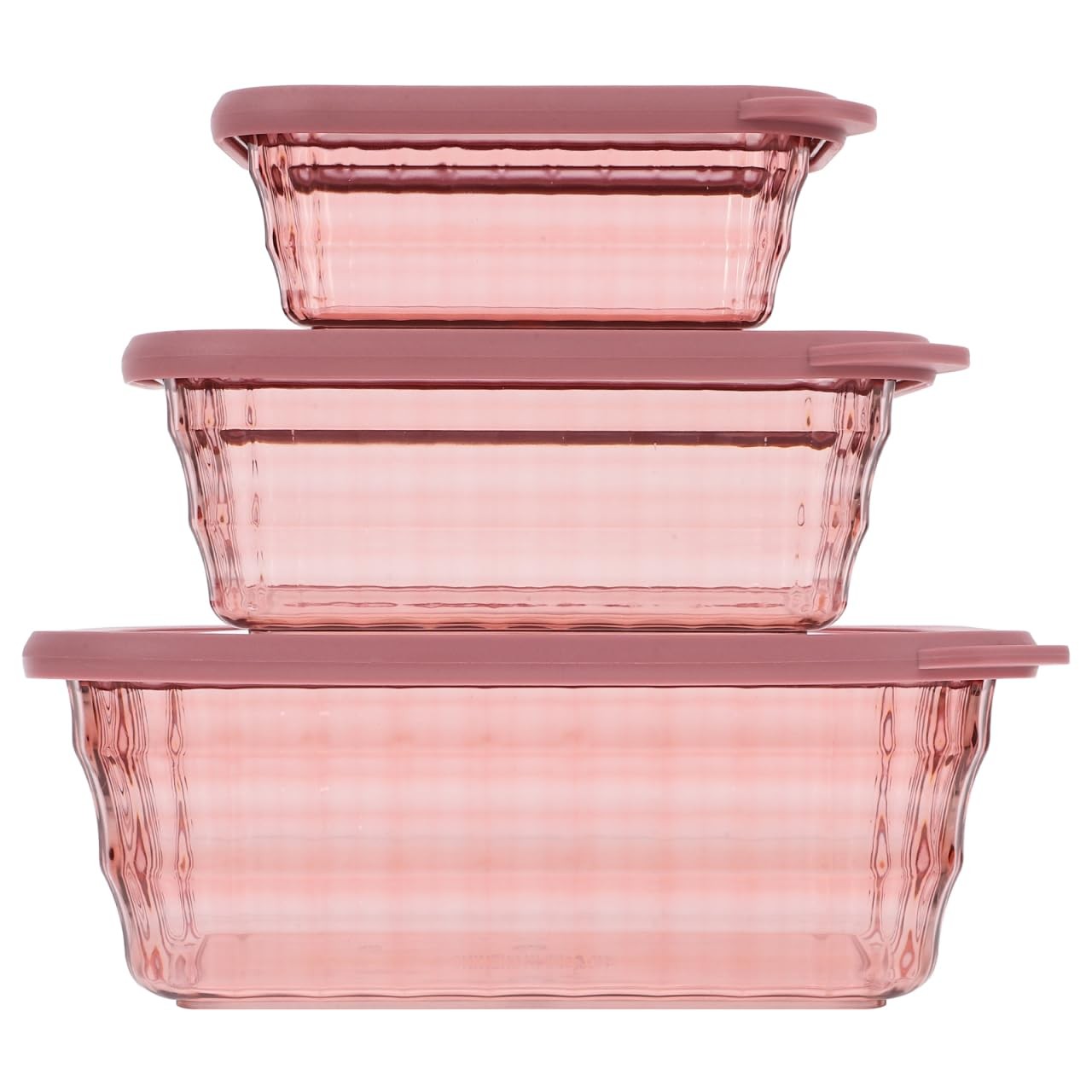 3-Piece Food Storage Containers Set 9.44X6.69X3.54In Clear Kitchen Food Holde…