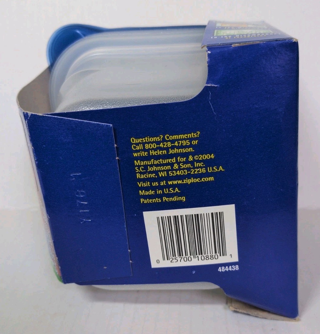 Vtg 2004 Ziploc Snap n Seal Medium Square Food Storage Containers 4 Ct 32oz New