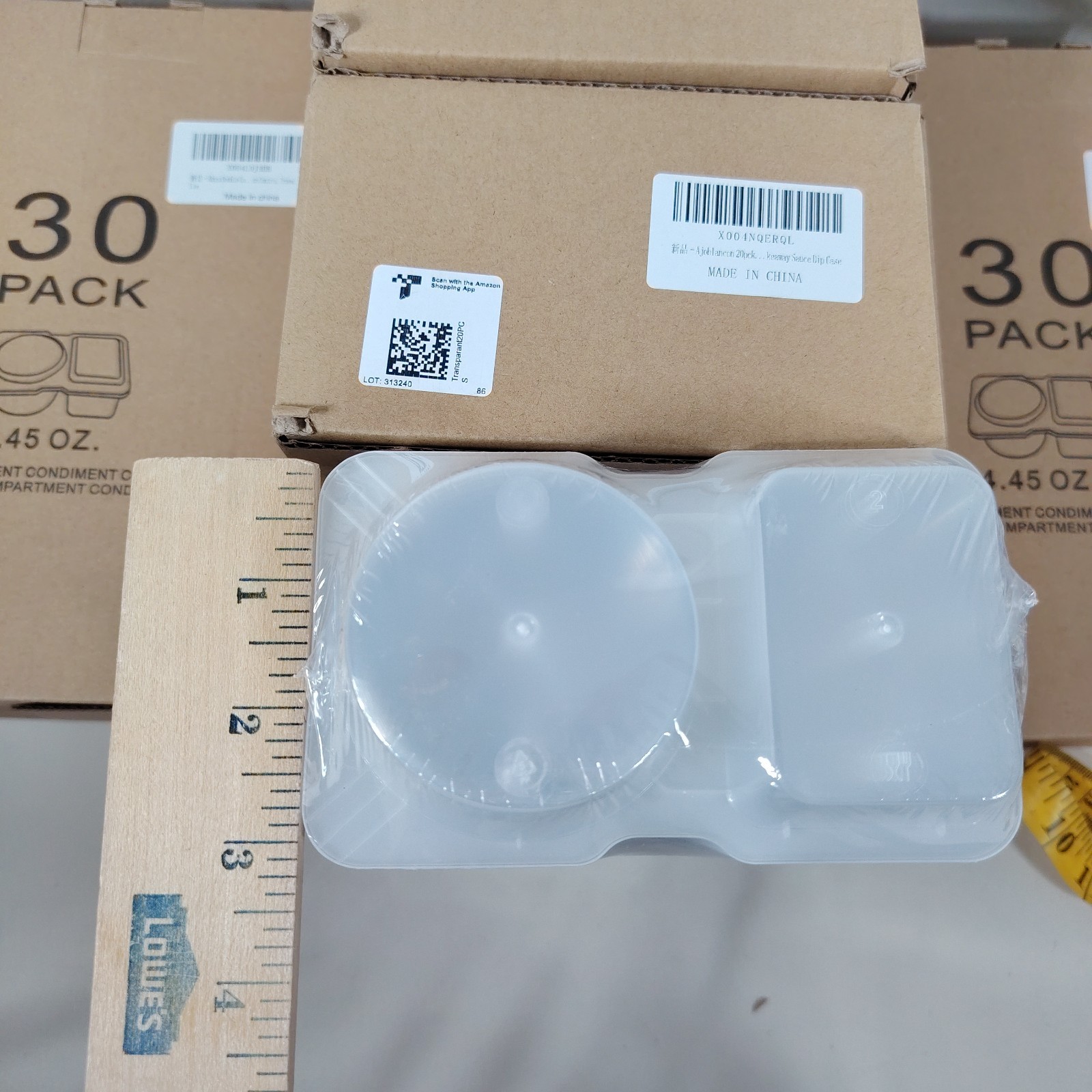 100 Pcs Reusable Snack Containers, Snack Containers with Lids,Double Compartment