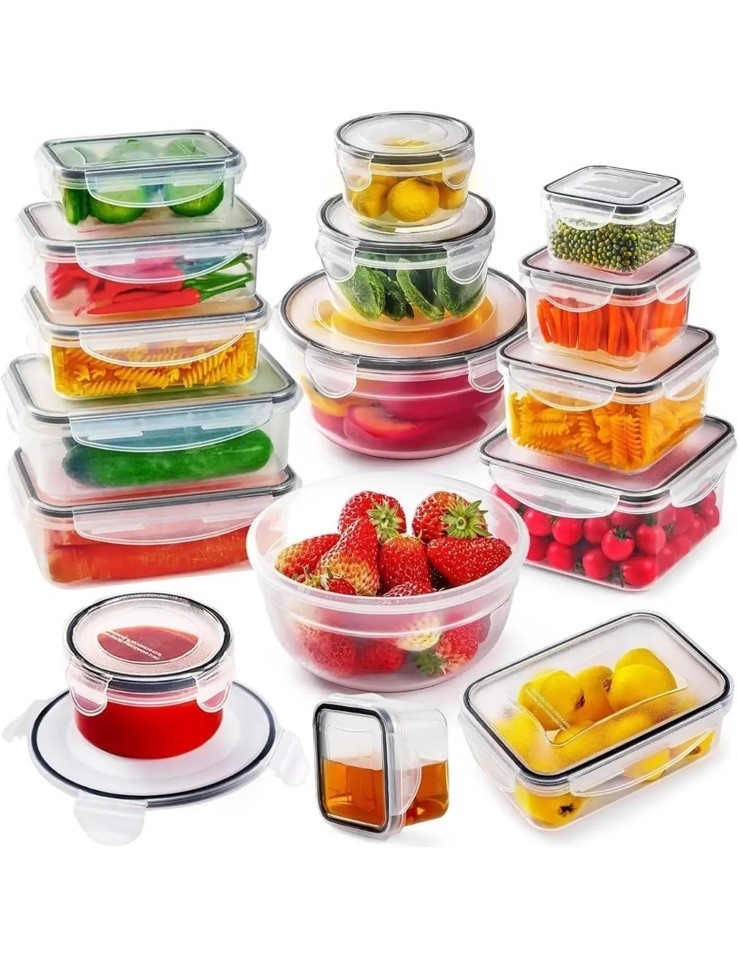 24 Pack Food Storage Containers with Lids, Airtight Leakproof Meal Prep Set