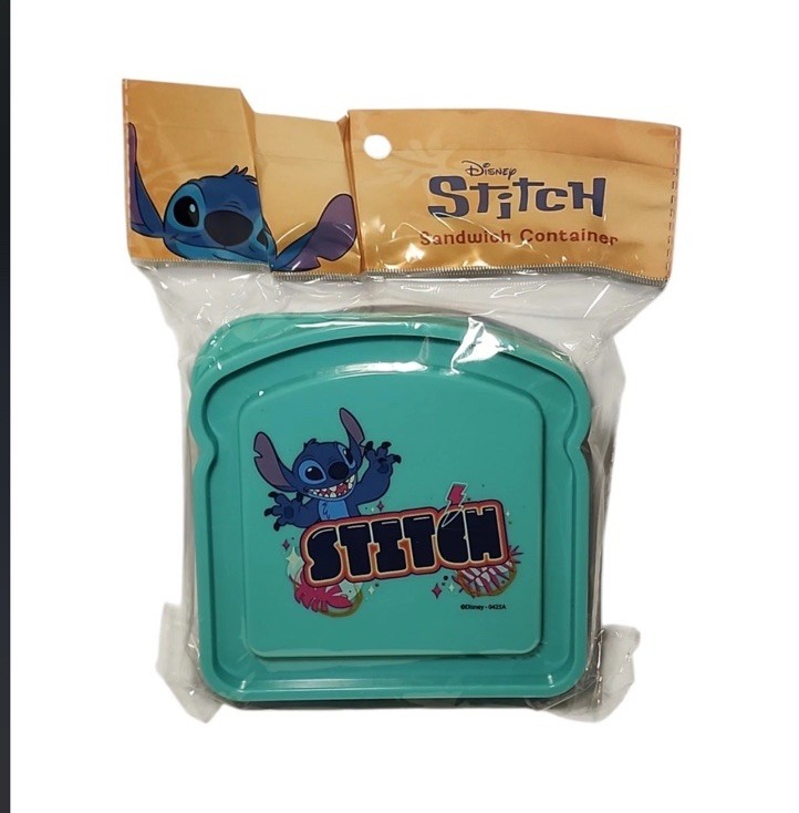 Disney Stitch Sandwich Container Holder Lunch Storage New Blue