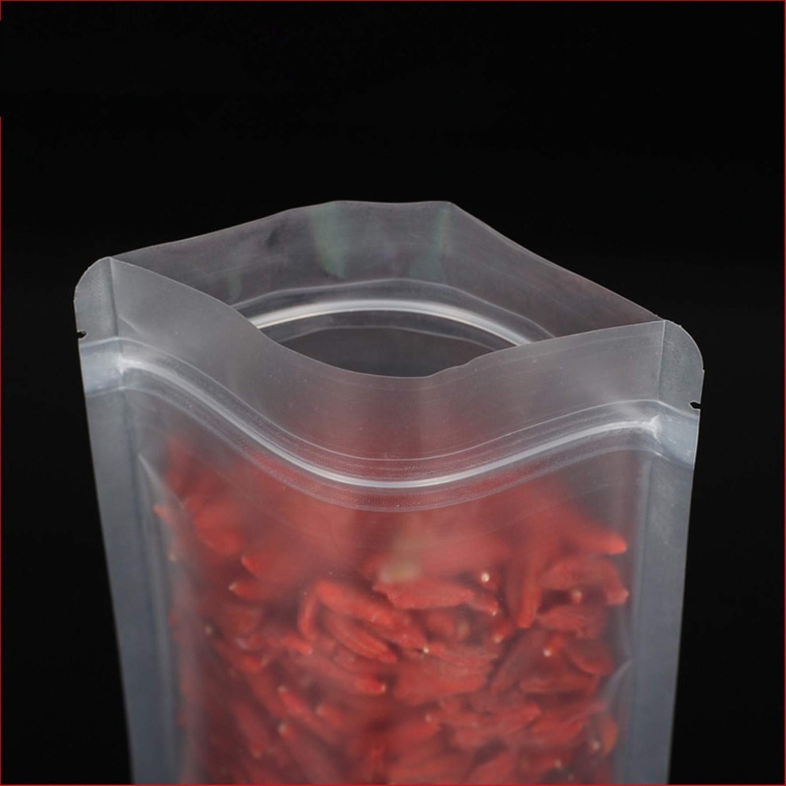 100 Pack 3.5×5.1 Inch Resealable Stand Up Bags Matte Clear Zipper Lock Heat Seal