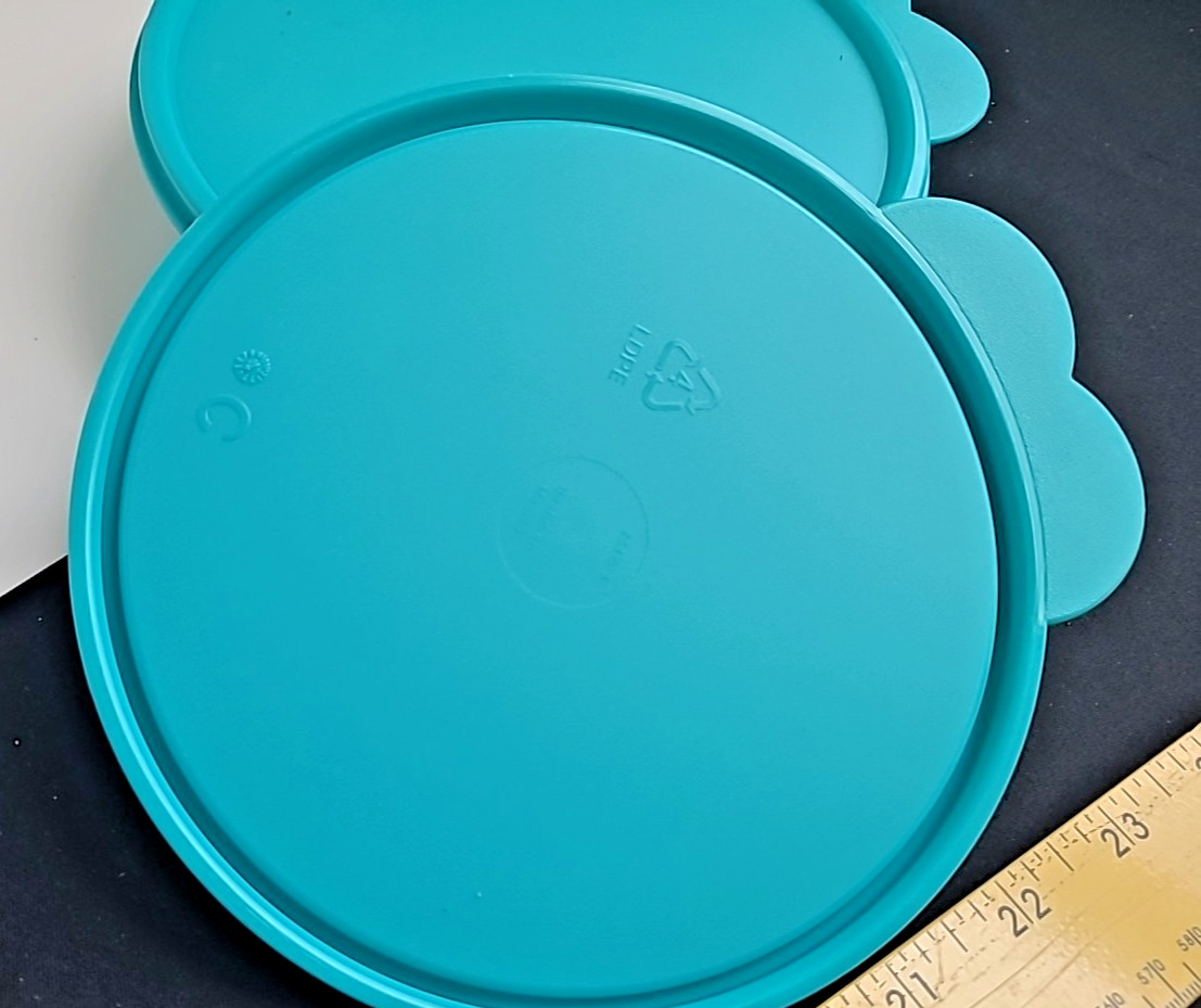 Tupperware Bowls Set of Two 500ml Containers w/Seals Aqua #6403B-3