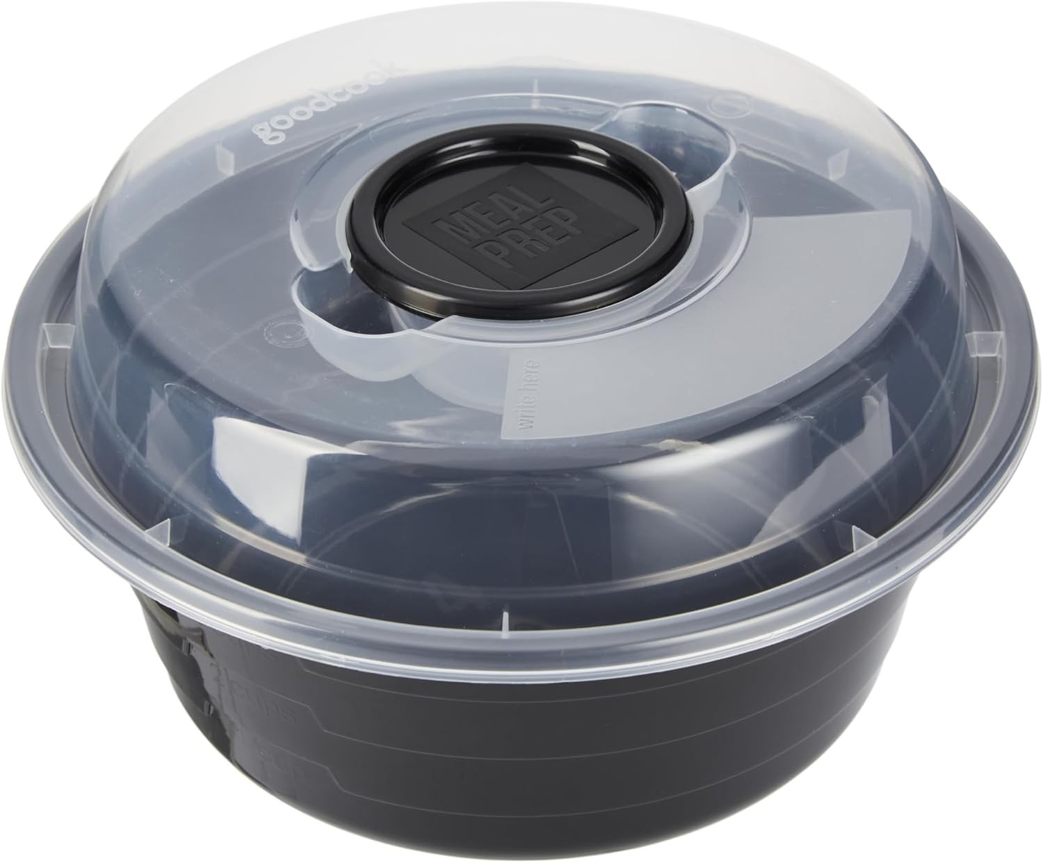 4-Cup Meal Prep Bowls Set W/ Lids & Dressing Cup Microwavable Food Storage